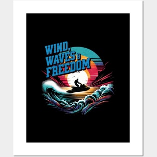 Wind, Waves and Freedom Jetski Design Posters and Art